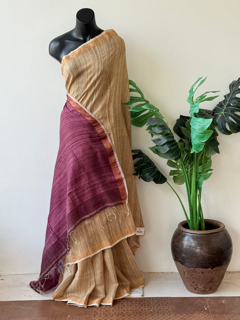 Ghicha silk saree with blouse