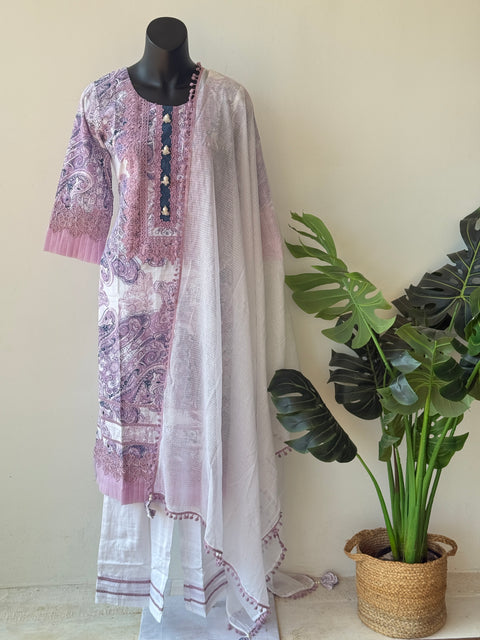 Printed cotton suit set