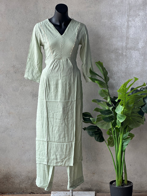 Mint green officewear kurta pant