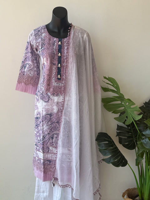 Printed cotton suit set