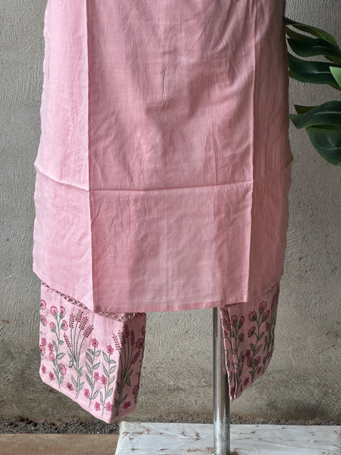 Baby pink officewear kurta pant