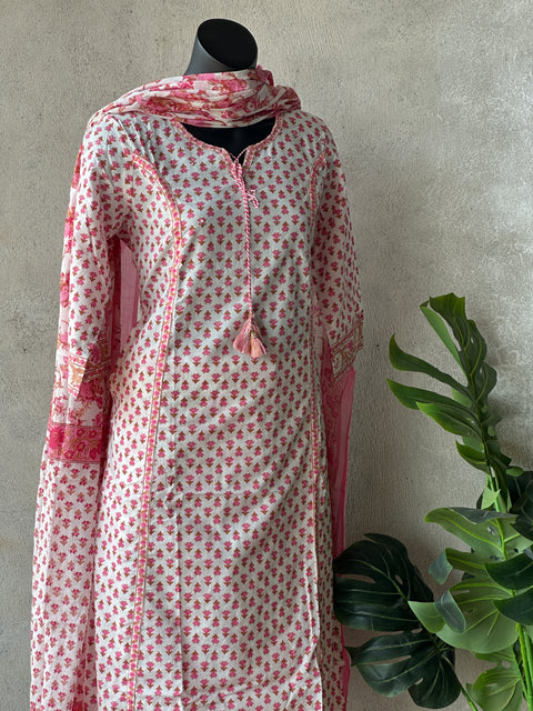 Printed cotton kurti Palazzo pant set