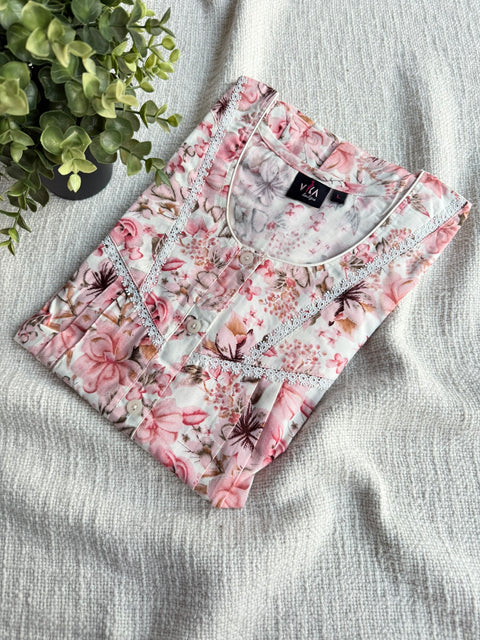 L Size Digital Printed alpine nighty