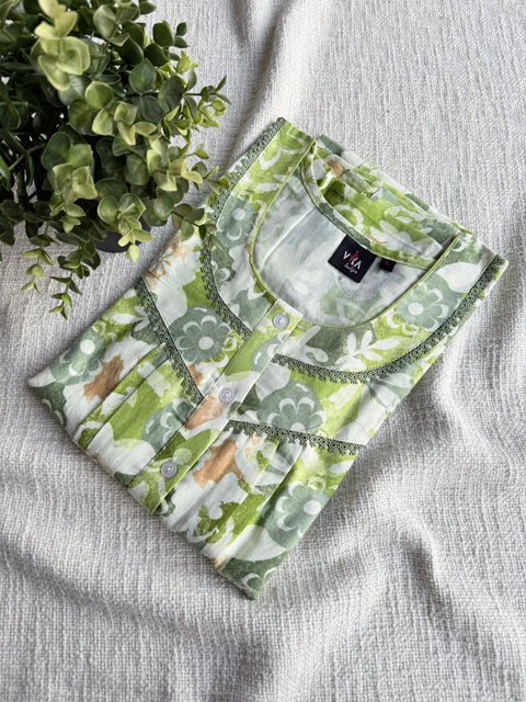 L Size Digital Printed alpine nighty