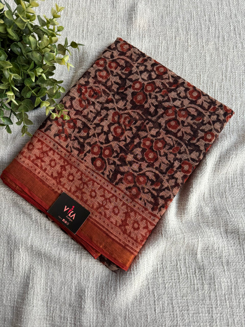 Printed kota cotton saree