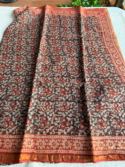 Printed kota cotton saree