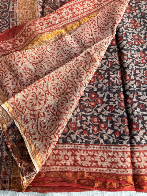 Printed kota cotton saree