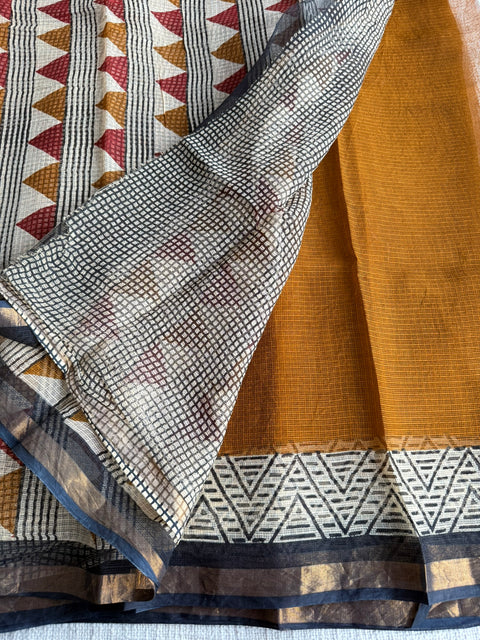 Printed kota cotton saree