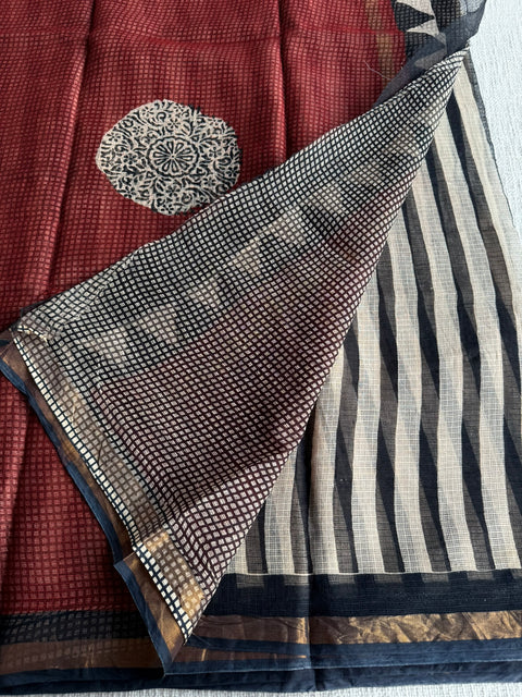 Printed kota cotton saree