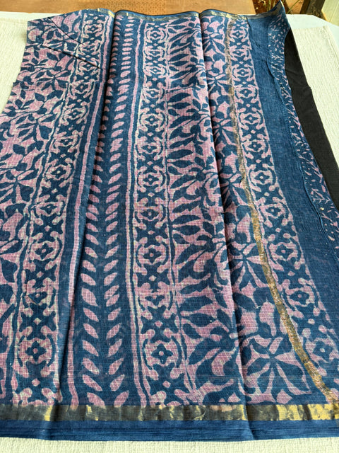 Printed kota cotton saree