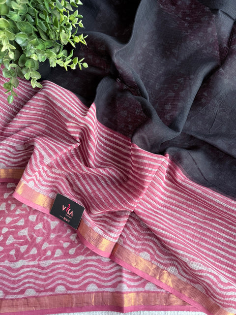 Printed kota cotton saree