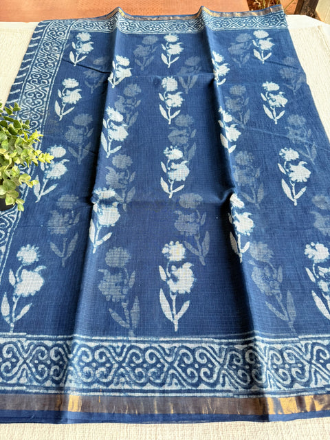 Printed kota cotton saree