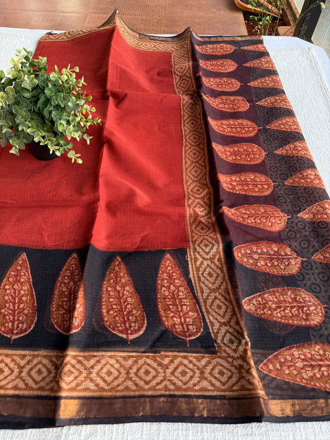 Printed kota cotton saree