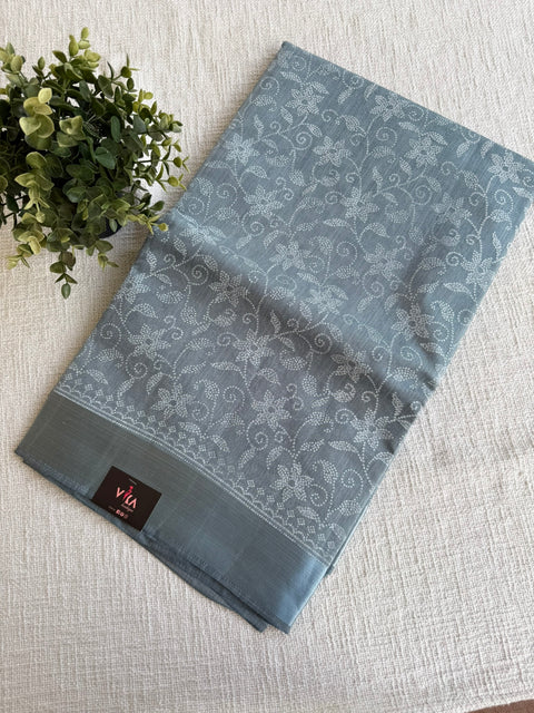 Printed silk cotton saree