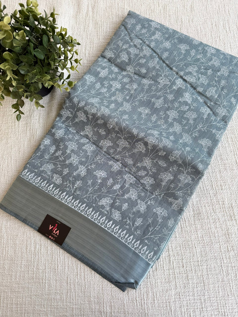 Printed silk cotton saree