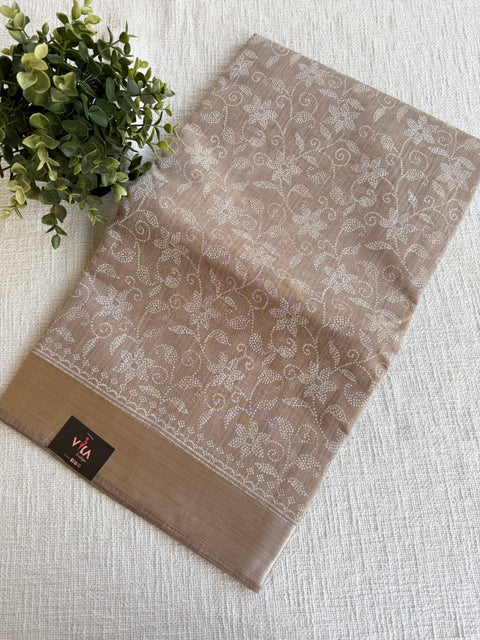 Printed silk cotton saree