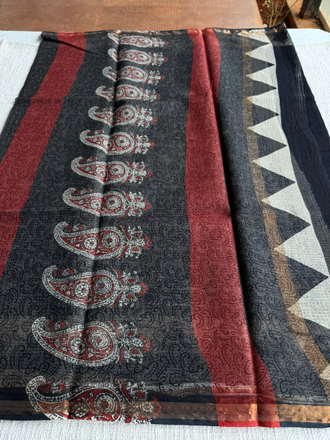 Printed kota cotton saree