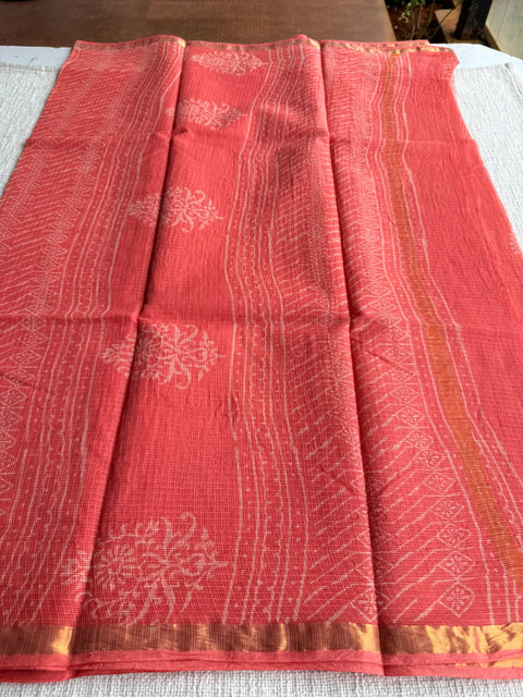 Printed kota cotton saree