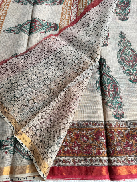 Printed kota cotton saree