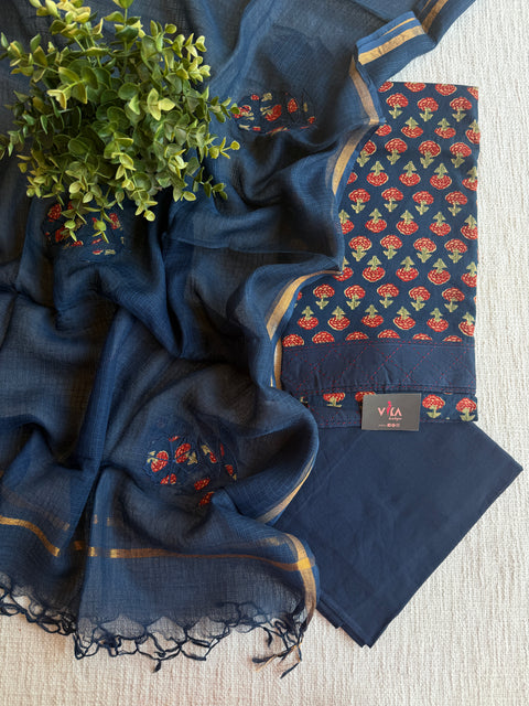 Printed cotton salwar suit material