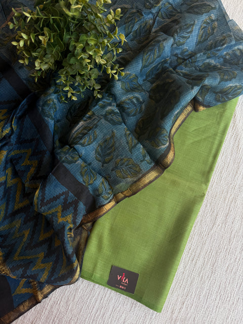 Plain rubeena cotton top with kota dupatta