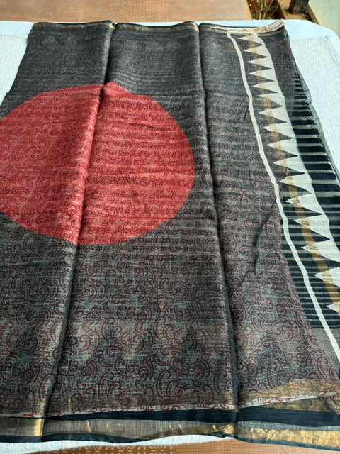 Printed kota cotton saree