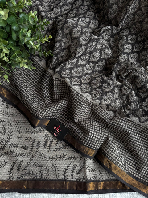 Printed kota cotton saree