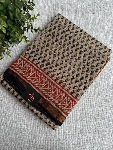 Printed kota cotton saree