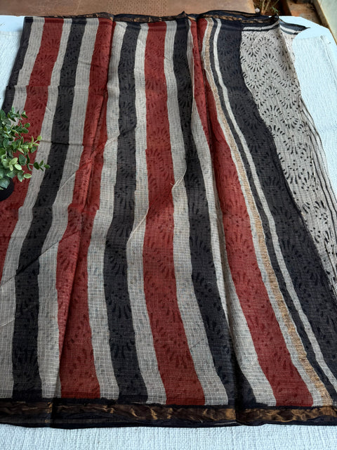 Printed kota cotton saree