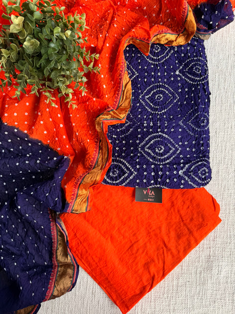 Bandhej cotton salwar material