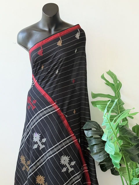 Handspun pure jamdani cotton saree
