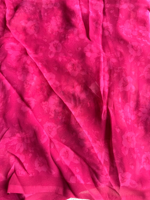 Floral printed georgette saree