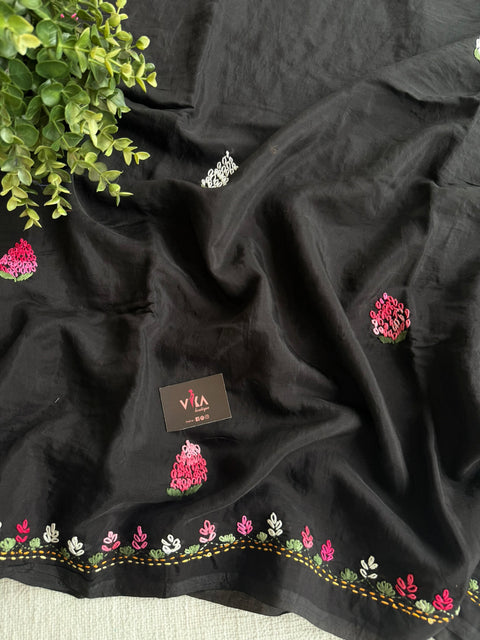 Emb Mul chanderi saree