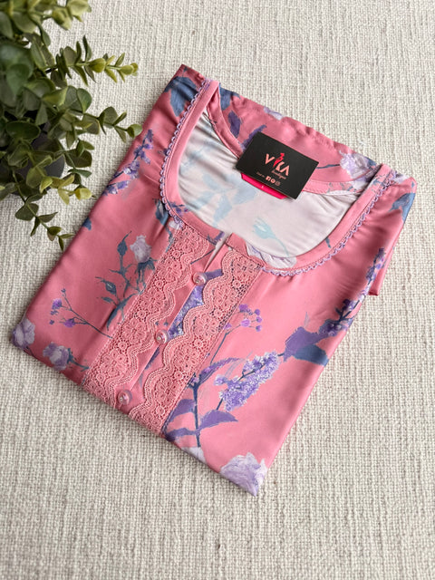 Digital printed Satin nighty