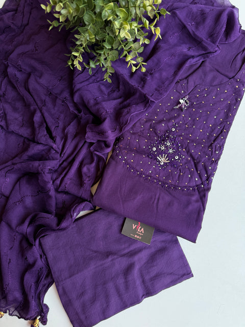 Printed cotton salwar suit material