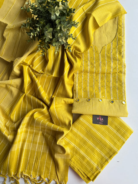 Handloom cotton salwar suit material