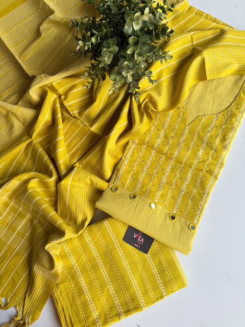 Handloom cotton salwar suit material