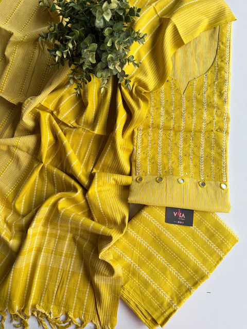 Handloom cotton salwar suit material