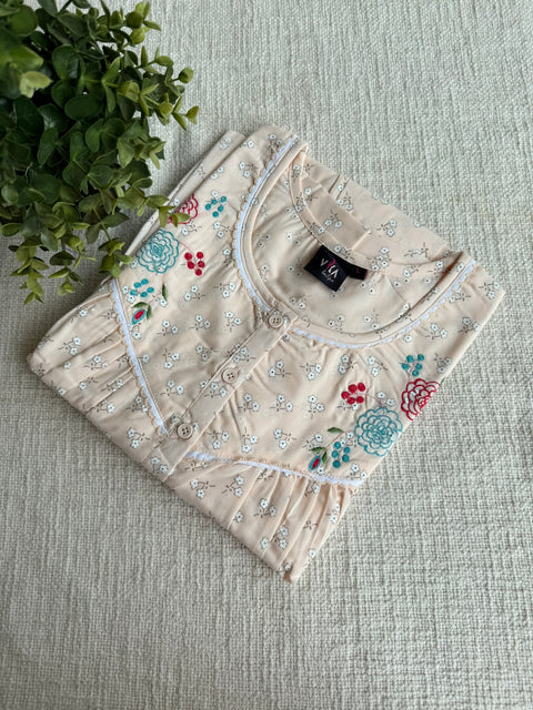 L and XL size Soft Poly cotton Nighty