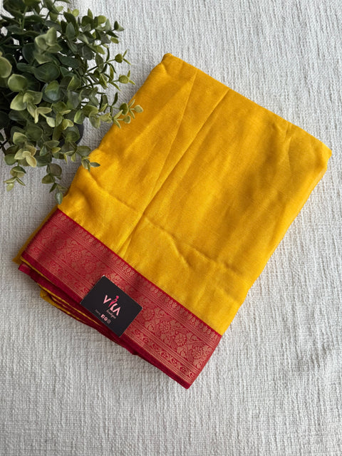 Plain chiffon saree with blouse