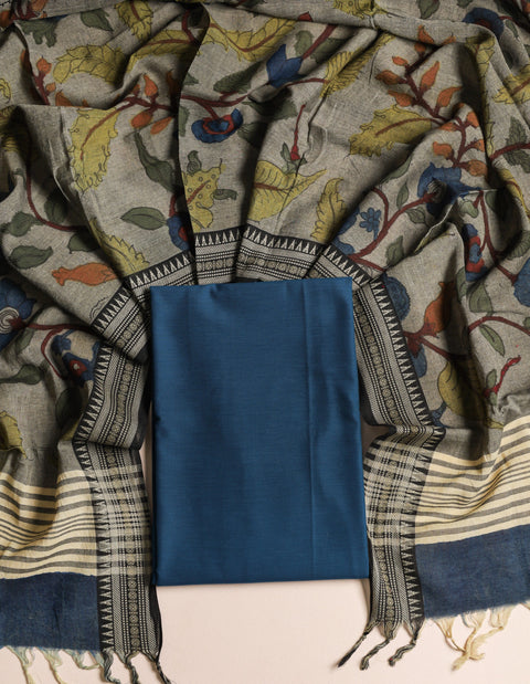 Handloom Cotton top with kalamkari dupatta