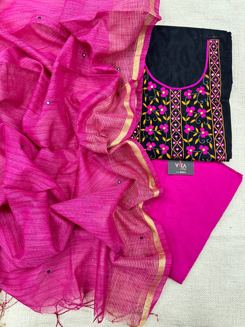 Emb cotton salwar material