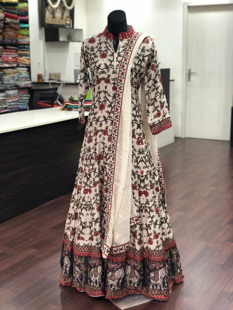 L Kalamkari maxi gown - size 40
