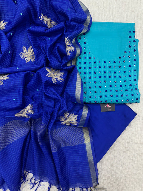 Emb cotton salwar material