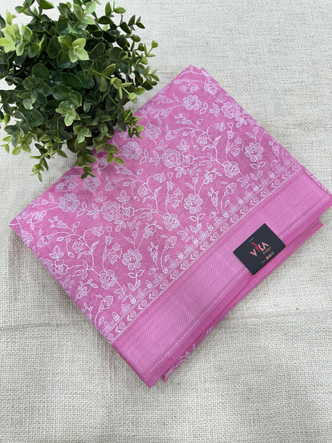 Printed art silk saree