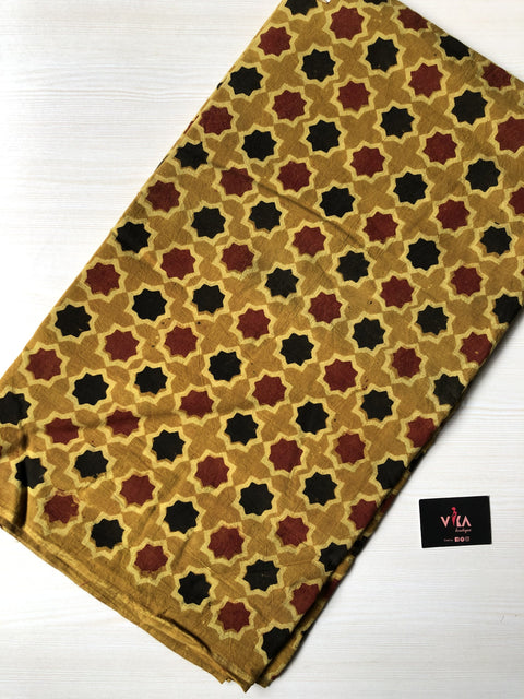 Ajrakh printed cotton fabric