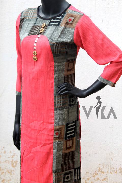 Printed rayon kurti