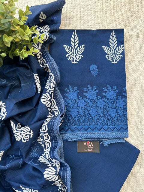 Embroidery cotton suit material