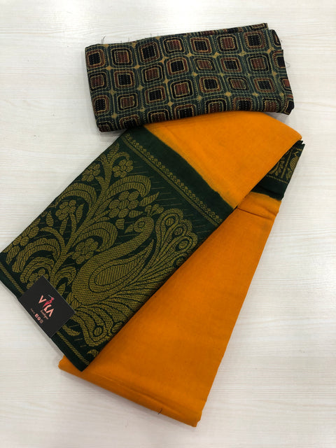 Sungudi cotton saree with Blouse